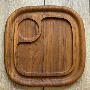 Goodwood Teak Wood Serving Tray Good Wood Thailand 12”x12”